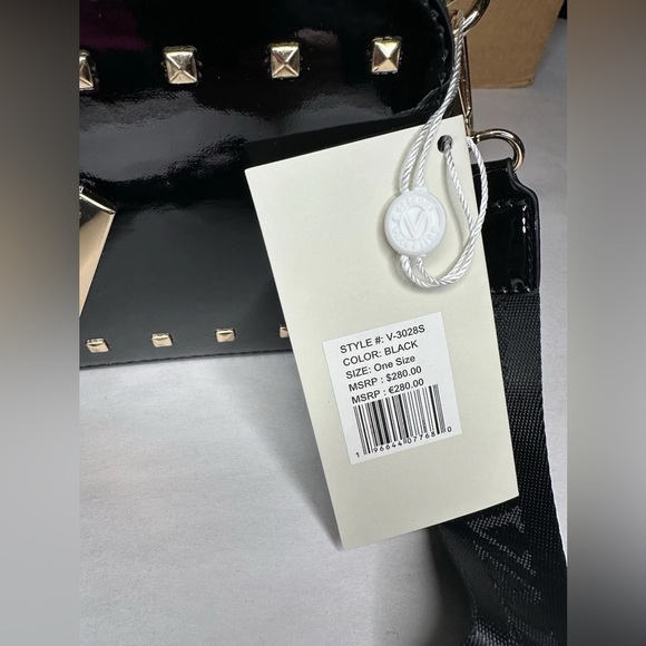 Valentino Orlandi Black Patent Camera Bag Purse Crossbody NWT - Picture 6 of 6